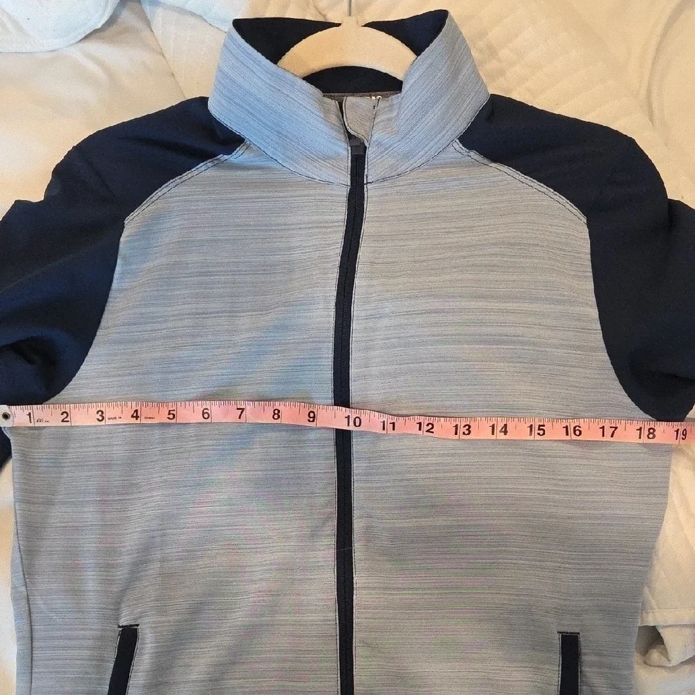 Adidas‎ Golf Jacket Full Zip Unisex Small Mens Blue Navy  Windbreaker Athletic